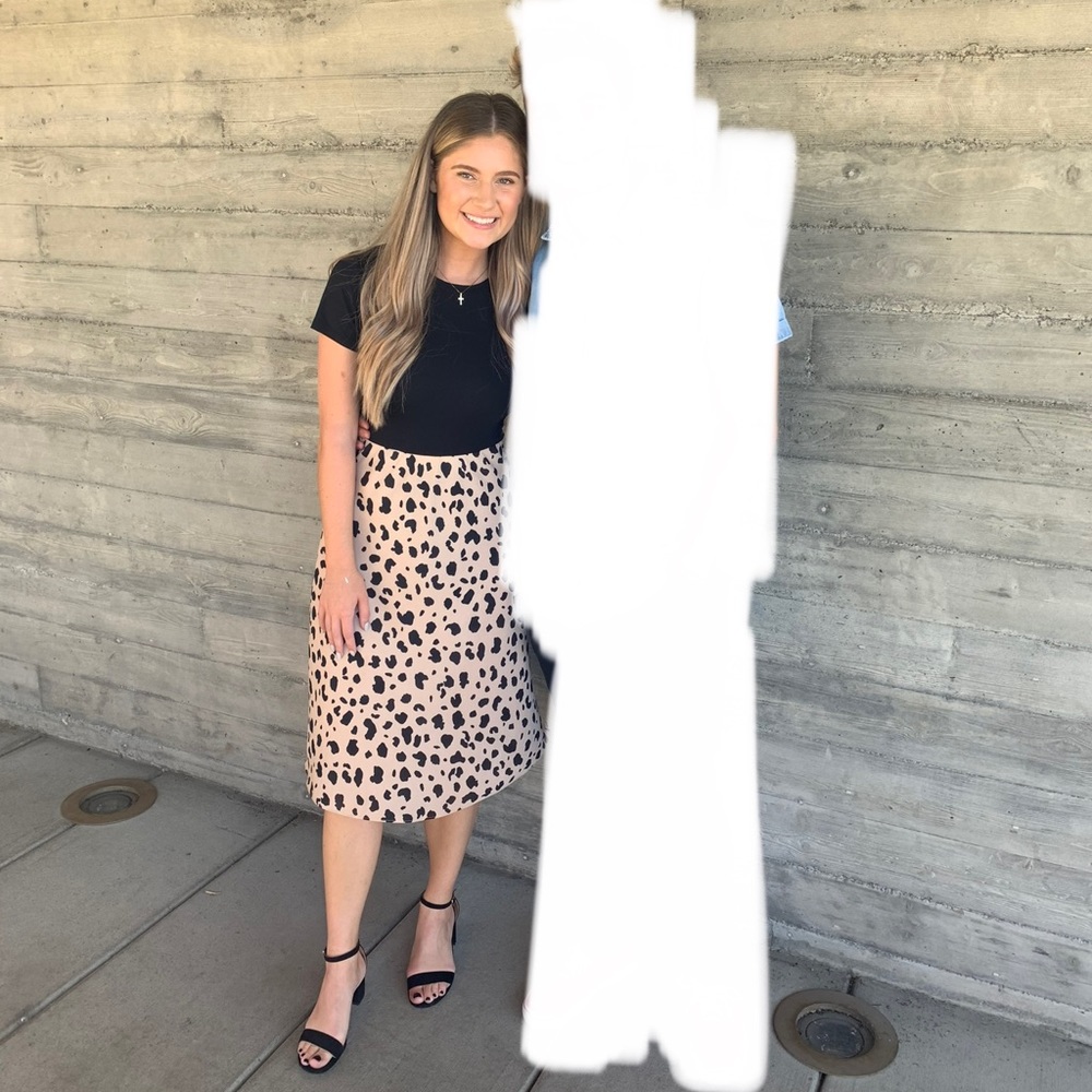 Leopard print skirt